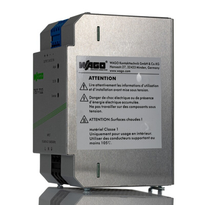 Wago 787 Switch Mode DIN Rail Power Supply, 90 → 264 V ac, 90 → 373 V dc ac, dc Input, 24V dc dc Output,