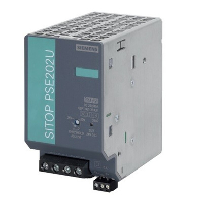 Siemens 6EP1961 DIN Rail Power Supply, 24 → 28.8V dc Input, 24V dc dc Output, 40A Output