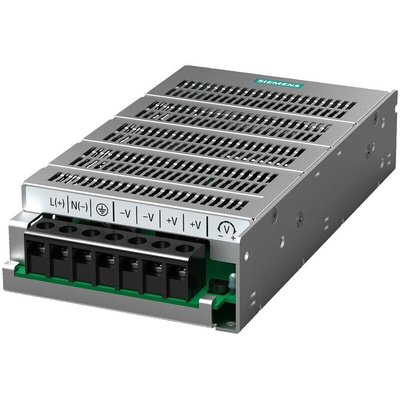 Siemens 6EP1333 DIN Rail Power Supply, 90 → 132 V ac, 180 → 264 V ac ac Input, 24V dc dc Output, 6.25A