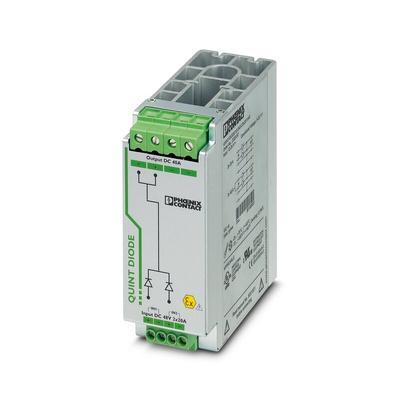 Phoenix Contact DIN Rail Diode Module, for use with DIN Rail Unit, QUINT-DIODE/48DC/2X20/1X40 Series