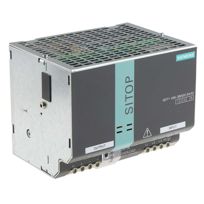 Siemens SITOP MODULAR PLUS Switch Mode DIN Rail Power Supply, 320 → 550V ac ac Input, 24V dc dc Output, 20A