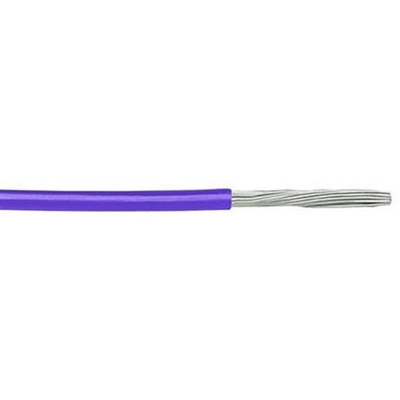 Alpha Wire Purple, 0.2 mm² PTFE Equipment Wire Premium Series , 30m