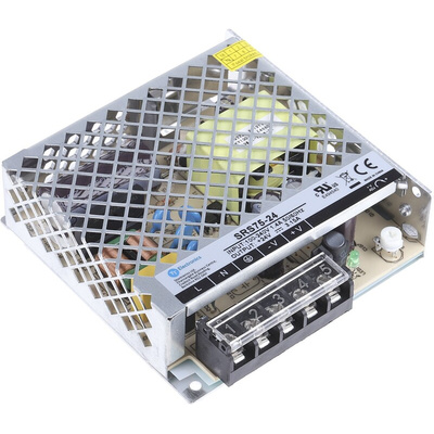 RS PRO Switching Power Supply, 24V dc, 3.2A, 76.8W, 1 Output, 100 → 240V ac Input Voltage