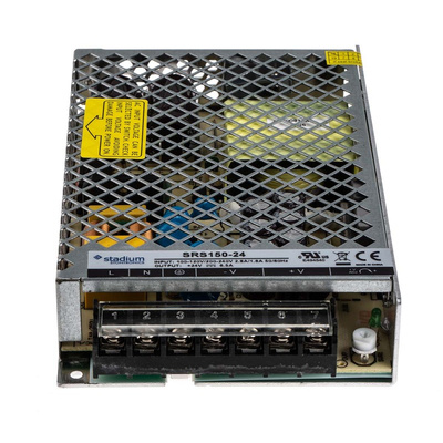 RS PRO Switching Power Supply, 24V dc, 6.5A, 156W, 1 Output, 170 → 264 V ac, 85 → 132 V ac Input Voltage