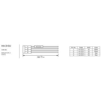 TDK-Lambda Wire Harness, for use with VS30C, VS-C Series