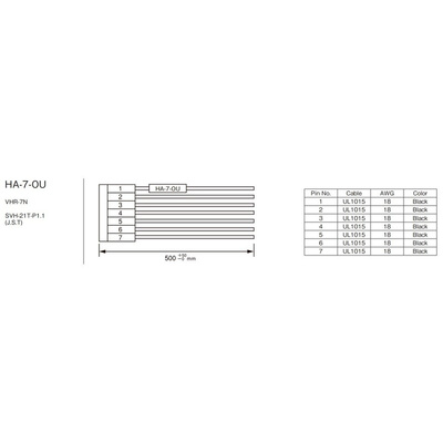 TDK-Lambda Wire Harness, for use with VS150E, ZWS-B Series