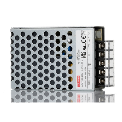 RS PRO AC-DC Power Supply, 48V dc, 560mA, 25W, 1 Output, 100 → 430V dc Input Voltage
