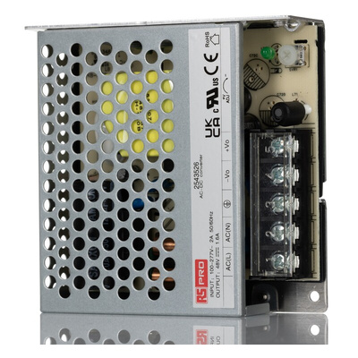 AC-DC Power Supply, 48V dc, 1.6A, 75W, 1 Output, 120 → 430V dc Input Voltage
