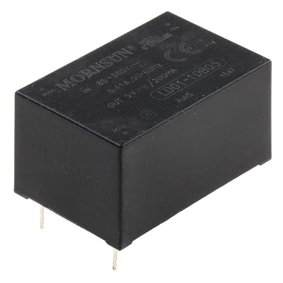 RS PRO Switching Power Supply, 5V dc, 200mA, 1W, 1 Output, 120 → 430 V dc, 85 → 305 V ac Input Voltage
