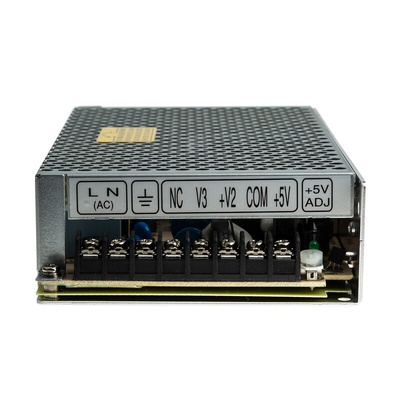 MEAN WELL Switching Power Supply, RT-125D, 5 V dc, 12 V dc, 24 V dc, 2A, 136W, Triple Output, 176 → 264 V ac,