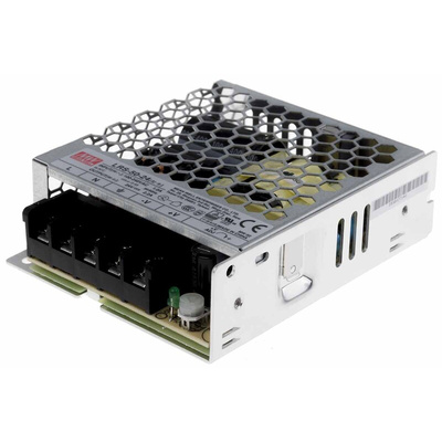 MEAN WELL Switching Power Supply, LRS-50-24, 24V dc, 2.2A, 52.8W, 1 Output, 120 → 373 V dc, 85 → 264 V ac