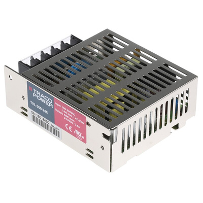 TRACOPOWER Switching Power Supply, TXL 060-24S, 24V dc, 2.5A, 60W, 1 Output, 88 → 264V ac Input Voltage