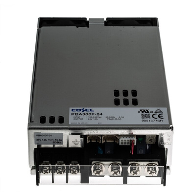 Cosel Switching Power Supply, PBA300F-24, 24V dc, 14A, 336W, 1 Output, 120 → 350 V dc, 85 → 264 V ac