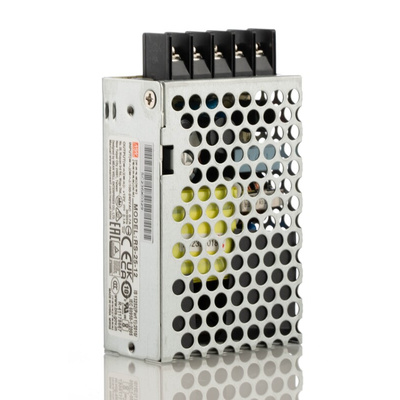 MEAN WELL Switching Power Supply, RS-25-12, 12V dc, 2.1A, 25W, 1 Output, 125 → 373 V dc, 88 → 264 V ac