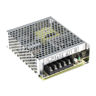 MEAN WELL Switching Power Supply, RS-75-24, 24V dc, 3.2A, 76.8W, 1 Output, 125 → 373 V dc, 88 → 264 V ac