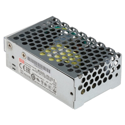MEAN WELL Switching Power Supply, RS-25-5, 5V dc, 5A, 25W, 1 Output, 125 → 373 V dc, 88 → 264 V ac Input