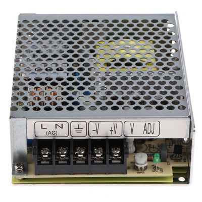 MEAN WELL Switching Power Supply, RS-75-15, 15V dc, 5A, 75W, 1 Output, 125 → 373 V dc, 88 → 264 V ac