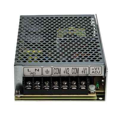 MEAN WELL Switching Power Supply, RD-85A, 5 V dc, 12 V dc, 4A, 88W, Dual Output, 125 → 373 V dc, 88 → 264