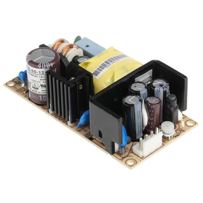 MEAN WELL Switching Power Supply, RPS-60-12, 12V dc, 5A, 60W, 1 Output, 127 → 370 V dc, 90 → 264 V ac