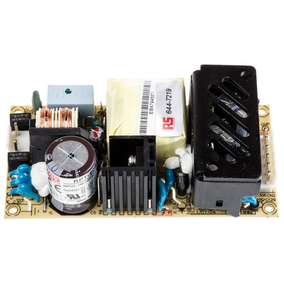 MEAN WELL Switching Power Supply, RPT-60B, 5 V dc, ±12 V dc, 2 A, 4 A, 500mA, 50W, Triple Output, 127 → 370 V