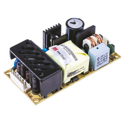 MEAN WELL Switching Power Supply, RPT-60C, 5 V dc, ±15 V dc, 1.5 A, 4 A, 500 mA, 50W, Triple Output, 127 → 370 V