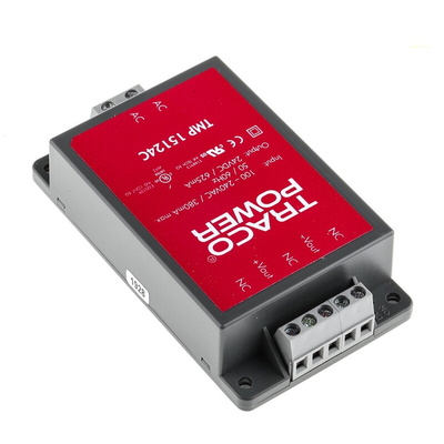TRACOPOWER Switching Power Supply, TMP 15124C, 24V dc, 625mA, 15W, 1 Output, 120 → 370 V dc, 85 → 264 V