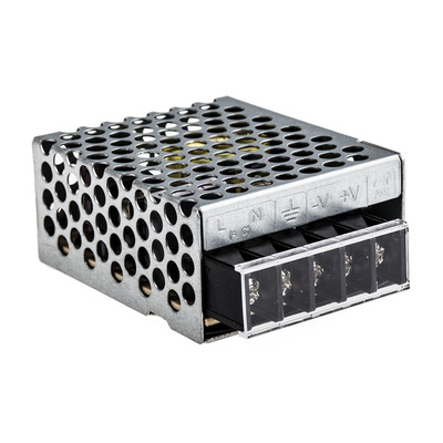 MEAN WELL Switching Power Supply, RS-15-15, 15V dc, 1A, 15W, 1 Output, 120 → 370 V dc, 85 → 264 V ac