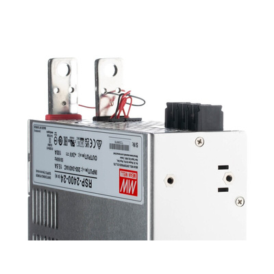 MEAN WELL Switching Power Supply, RSP-2400-24, 24V dc, 100A, 2.4kW, 1 Output, 180 → 264 V ac, 254 → 370 V