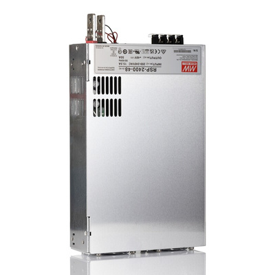 MEAN WELL Switching Power Supply, RSP-2400-48RS, 48V dc, 50A, 2.4kW, 1 Output, 180 → 264 V ac, 254 → 370