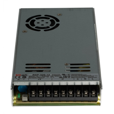 MEAN WELL Switching Power Supply, RSP-320-12RS, 12V dc, 26.74A, 320W, 1 Output, 124 → 370 V dc, 88 → 264