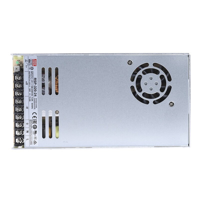 MEAN WELL Switching Power Supply, RSP-320-24, 24V dc, 13.4A, 321.6W, 1 Output, 124 → 370 V dc, 88 → 264 V