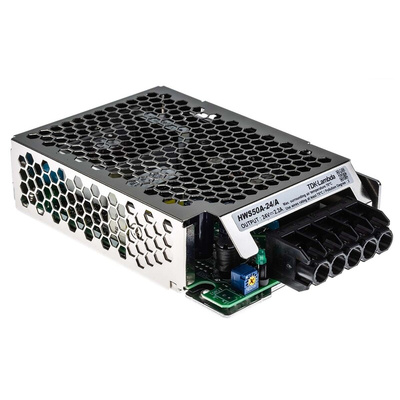 TDK-Lambda Switching Power Supply, HWS50A-24/A, 24V dc, 2.2A, 50W, 1 Output, 120 → 370 V dc, 85 → 265 V