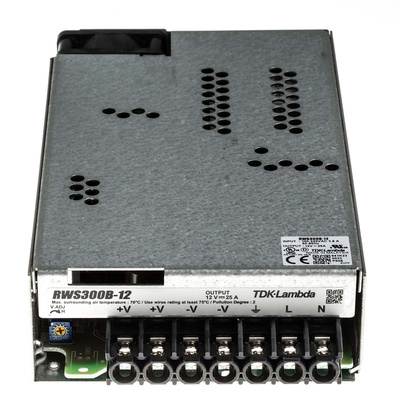 TDK-Lambda Switching Power Supply, RWS300B-12, 12V dc, 25A, 300W, 1 Output, 120 → 370 V dc, 85 → 265 V ac