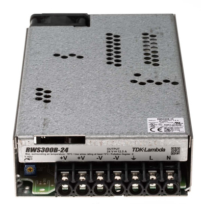 TDK-Lambda Switching Power Supply, RWS300B-24, 24V dc, 12.5A, 300W, 1 Output, 120 → 370 V dc, 85 → 265 V