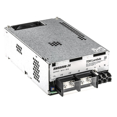 TDK-Lambda Switching Power Supply, RWS600B-24, 24V dc, 25A, 600W, 1 Output, 120 → 370 V dc, 85 → 265 V ac