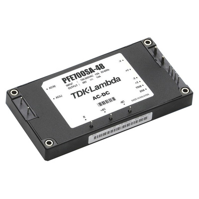 TDK-Lambda Switching Power Supply, PFE-700SA-48, 51V dc, 14A, 714W, 1 Output, 85 → 265V ac Input Voltage