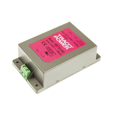 TRACOPOWER Switching Power Supply, TMT 50124C, 24V dc, 2.3A, 50W, 1 Output, 85 → 264 V ac, 85 → 370 V dc