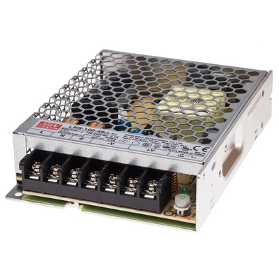MEAN WELL Switching Power Supply, LRS-100-48, 48V dc, 2.3A, 110W, 1 Output, 120 → 373 V dc, 85 → 264 V ac