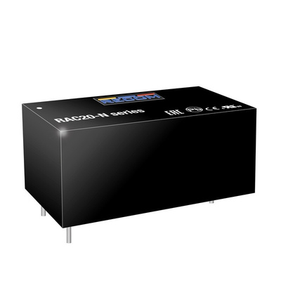 Recom Switching Power Supply, RAC20-12SN, 12V dc, 1.66A, 20W, 1 Output, 120 → 370 V dc, 90 → 264 V ac