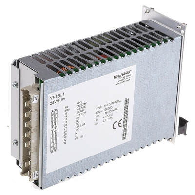 Eplax Switching Power Supply, 116-031512D, 24V dc, 6.25A, 150W, 1 Output, 94 → 253V ac Input Voltage