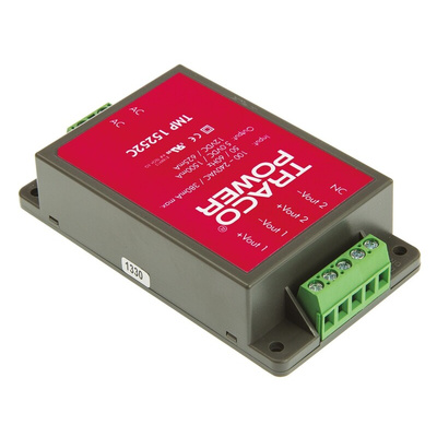 TRACOPOWER Switching Power Supply, TMP 15252C, 5 V dc, 12 V dc, 1.5 A, 625mA, 15W, Dual Output, 120 → 370 V dc,