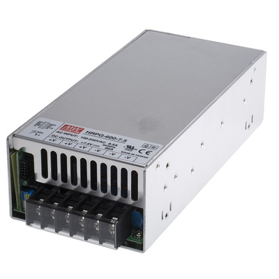MEAN WELL Switching Power Supply, HRPG-600-7.5RS, 7.5V dc, 80A, 600W, 1 Output, 120 → 370 V dc, 85 → 264