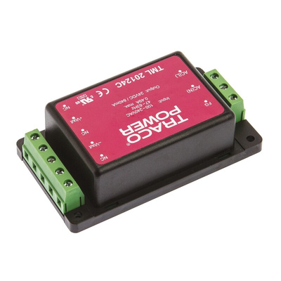 TRACOPOWER Switching Power Supply, TML 20124C, 24V dc, 840mA, 20W, 1 Output, 100 → 375 V dc, 90 → 264 V