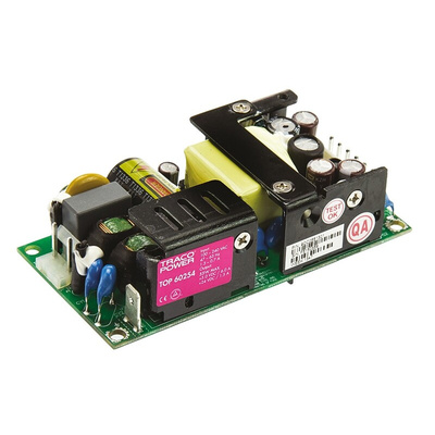 TRACOPOWER Switching Power Supply, TOP 60254, 5 V dc, 24 V dc, 1.4 A, 6 A, 55W, Dual Output, 110 → 370 V dc, 90