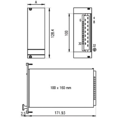 nVent SCHROFF Switching Power Supply, 13100-123, 5 → 15V dc, 1.3A, 100W, Triple Output, 90 → 254V ac