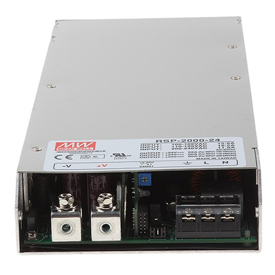 MEAN WELL Switching Power Supply, RSP-2000-24, 24V dc, 80A, 1.9kW, 1 Output, 127 → 370 V dc, 90 → 264 V