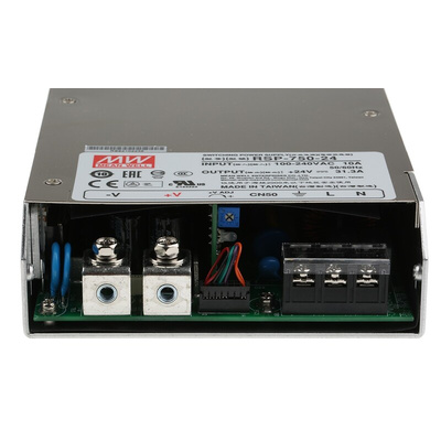 MEAN WELL Switching Power Supply, RSP-750-24RS, 24V dc, 31.3A, 751W, 1 Output, 127 → 370 V dc, 90 → 264 V