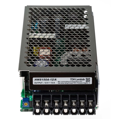 TDK-Lambda Switching Power Supply, HWS150A-12/A, 12V dc, 13A, 150W, 1 Output, 120 → 370 V dc, 85 → 265 V
