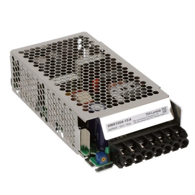 TDK-Lambda Switching Power Supply, HWS150A-15/A, 15V dc, 10A, 150W, 1 Output, 120 → 370 V dc, 85 → 265 V