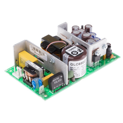 SL POWER CONDOR Switching Power Supply, GLC65EG, 5 V dc, 12 V dc, 24 V dc, 60W, Triple Output, 90 → 264V ac